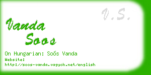 vanda soos business card