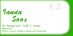 vanda soos business card